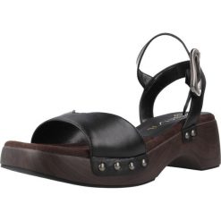 Sandały UNISA INCA GRA Czarny. Czarne sandały damskie Unisa, bez wzorów, ze skóry, bez obcasa, bez zapięcia. Za 353.99 zł.