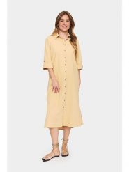 SAINT TROPEZ Sukienka w kolorze beżowym rozmiar: L. Brązowe sukienki damskie Saint Tropez, bez wzorów, z bawełny, bez ramiączek. Za 169.95 zł.