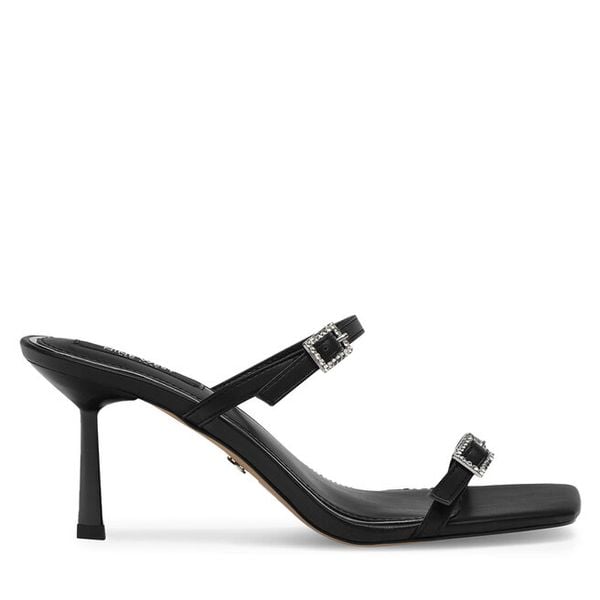 Klapki Nine West. Czarne klapki damskie Nine West, bez wzorów, bez obcasa, bez zapięcia. Za 239.99 zł.