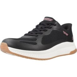 Buty SKECHERS BOBS SQUAD 4 STAPLE LOOK Czarny. Czarne obuwie trekkingowe damskie Skechers, z materiału, bez zapięcia. Za 323.99 zł.