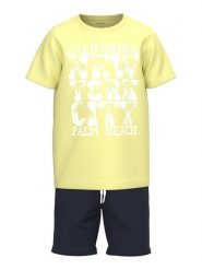NAME IT Komplet t-shirt i szorty sportowe 13213261 Żółty Regular Fit. Żółte t-shirty i koszulki chłopięce Name it, bez wzorów, z bawełny, bez kołnierzyka, bez ramiączek. Za 169.99 zł.