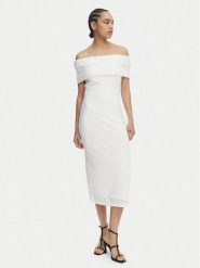 MICHAEL Michael Kors Sukienka codzienna MS683E1KS1 Biały Slim Fit. Białe sukienki damskie MICHAEL Michael Kors, bez wzorów, z syntetyku, bez ramiączek. Za 1,229.00 zł.