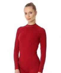 Bluza damska termoaktywna Brubeck EXTREME THERMO. Czerwone bluzy damskie Brubeck, m, bez wzorów, z dzianiny, bez kaptura. Za 174.79 zł.