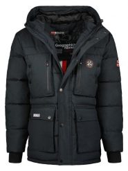 Geographical Norway Kurtka zimowa "Albert" w kolorze granatowym rozmiar: XL. Niebieskie kurtki damskie Geographical Norway, na zimę, xl, bez wzorów, z puchu, bez kaptura. Za 276.05 zł.