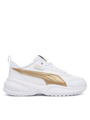 Puma Baleriny Cilia 2 Mode Metallic Glam 408272 01 Biały. Białe balerinki damskie Puma, bez wzorów, ze skóry. Za 299.99 zł.