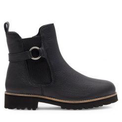 Botki Sergio Bardi. Czarne botki damskie Sergio Bardi, bez obcasa, na płaskiej podeszwie, bez zapięcia. Za 174.99 zł.