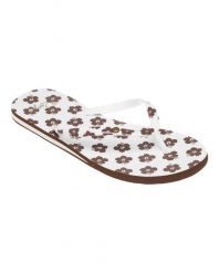 Japonki damskie ROXY Portofino III. Brązowe klapki damskie Roxy, bez wzorów, z gumy, bez obcasa, bez zapięcia. Za 94.99 zł.