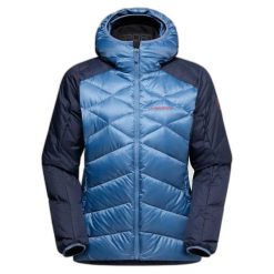 Damska kurtka z kapturem La Sportiva Bivouac. Niebieskie kurtki damskie La Sportiva, xl, bez wzorów, z materiału, z kapturem. Za 1,288.20 zł.