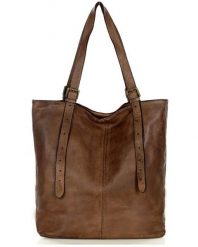 Shopperka brązowa MARCO MAZZINI v201c. Brązowe shopper bag bez wzorów, ze skóry, bez dodatków. Za 569.05 zł.