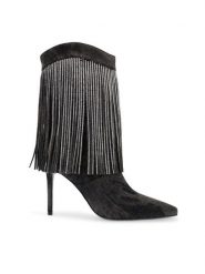 Steve Madden Kowbojki Delray Bootie SM11002946-04004-024 Czarny. Czarne botki damskie Steve Madden, z materiału, bez obcasa, na szpilce, bez zapięcia. Za 989.99 zł.