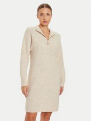 ONLY Sukienka dzianinowa Tokyo 15335831 Beżowy Relaxed Fit. Brązowe sukienki damskie Only, bez wzorów, z dzianiny, bez ramiączek. Za 129.99 zł.