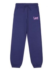 Lee Spodnie dresowe Wobbly Graphic LEG5097 Niebieski Regular Fit. Niebieskie spodnie dresowe dziewczęce Lee, bez wzorów, z bawełny. Za 119.99 zł.