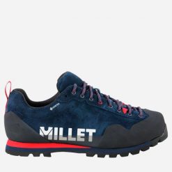 Buty turystyczne MILLET Friction Gore-Tex U Granatowy. Niebieskie obuwie trekkingowe damskie Millet, z gore-texu, przed kostkę, bez zapięcia. Za 757.90 zł.