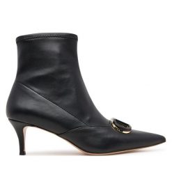 Botki TWINSET. Czarne botki damskie Twinset, bez obcasa, na szpilce, bez zapięcia. Za 1,099.00 zł.