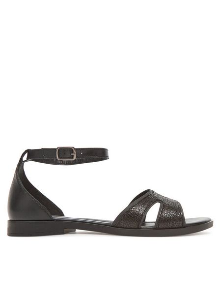 Lasocki Sandały WI23-FOXI-89 Czarny. Czarne sandały damskie Lasocki, bez wzorów, ze skóry, bez obcasa, na płaskiej podeszwie, bez zapięcia. Za 169.99 zł.