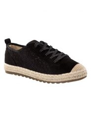 Foreverfolie Espadryle w kolorze czarnym rozmiar: 38. Czarne espadryle damskie Foreverfolie, bez wzorów, bez obcasa. Za 87.81 zł.