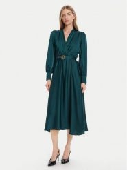Rinascimento Sukienka koktajlowa CFC0125426003 Zielony Regular Fit. Zielone sukienki damskie Rinascimento, bez wzorów, z syntetyku, wizytowe, bez ramiączek. Za 599.99 zł.