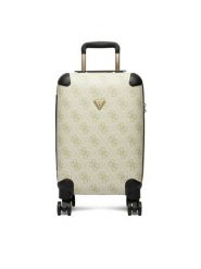 Guess Walizka kabinowa TWOB86 88983 Beżowy jasny. Brązowe walizki Guess, z aplikacjami, ze skóry. Za 829.99 zł.