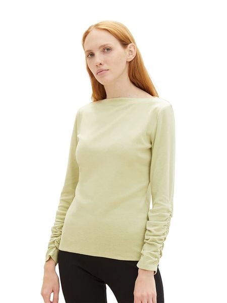 Tom Tailor Koszulka w kolorze jasnozielonym rozmiar: M. Zielone koszulki damskie Tom Tailor, m, bez wzorów, bez kołnierzyka, bez ramiączek. Za 37.38 zł.