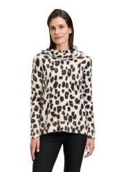 Betty Barclay Sweter w kolorze kremowo-czarnym rozmiar: 36. Brązowe swetry klasyczne damskie Betty Barclay, ze splotem, bez kołnierzyka. Za 130.99 zł.