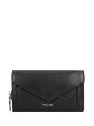 Wojas Skórzany portfel w kolorze czarnym - 16 x 9,5 x 3 cm rozmiar: onesize. Czarne portfele damskie Wojas, bez wzorów, z materiału. Za 166.88 zł.