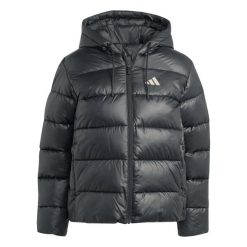 Kurtka puchowa z kapturem dla kobiet adidas Essentials Climawarm. Czarne kurtki damskie Adidas, bez wzorów, z puchu, z kapturem. Za 433.00 zł.