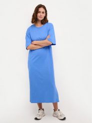 Kaffe Sukienka codzienna Edna 10507351 Niebieski Loose Fit. Niebieskie sukienki damskie Kaffe, bez wzorów, z bawełny, bez ramiączek. Za 129.99 zł.