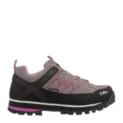 Damskie buty trekkingowe górskie ze skóry zamszowej VIBRAM CMP MOON LOW. Czarne obuwie trekkingowe damskie CMP, ze skóry, bez zapięcia. W wyprzedaży za 449.99 zł.