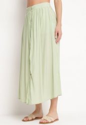 Jasnozielona Spódnica Maxi z Guzikami i Gumką w Pasie Aurorsa. Zielone spódnice damskie Born2be, na co dzień, l, bez wzorów, eleganckie, maxi. Za 74.99 zł.