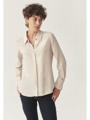 TATUUM Koszula w kolorze beżowym rozmiar: 40. Brązowe koszule damskie TATUUM, bez wzorów, z wiskozy, bez kołnierzyka, bez ramiączek. Za 182.29 zł.