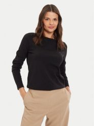 Tommy Hilfiger Sweter WW0WW40099 Czarny Regular Fit. Czarne swetry klasyczne damskie Tommy Hilfiger, xs, z syntetyku, bez kołnierzyka. Za 239.99 zł.
