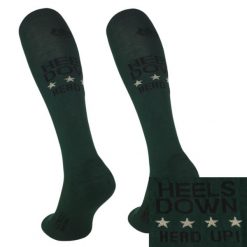 Skarpetki jeździeckie Heels Down zielone. Zielone skarpetki damskie COMODO, bez wzorów, z bawełny. Za 29.99 zł.