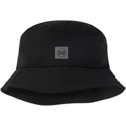 Kapelusz BUFF ADVENTURE BUCKET HAT SOLID. Czarne kapelusze damskie Buff, bez wzorów, sportowe. Za 125.99 zł.