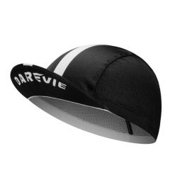 Czapka rowerowa wentylowana - czarno-biała. Białe czapki z daszkiem damskie DAREVIE, na lato, bez wzorów, z materiału. Za 84.99 zł.