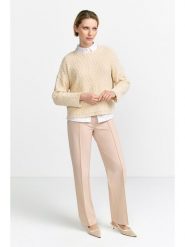 Rich & Royal Sweter w kolorze beżowym rozmiar: XL. Brązowe swetry klasyczne damskie Rich & Royal, xl, ze splotem, bez kołnierzyka. Za 214.70 zł.