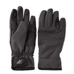 Rękawice uniseks 4F. Szare rękawiczki damskie 4F, bez wzorów. Za 78.99 zł.