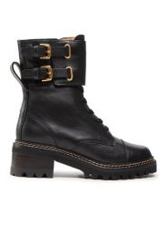 See By Chloé Trapery SB33080A Czarny. Czarne trapery damskie See By Chloé, ze skóry, bez zapięcia. Za 2,649.00 zł.