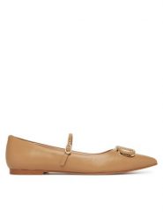 TWINSET Baleriny 251TCP064 Brązowy. Brązowe balerinki damskie Twinset, bez wzorów, ze skóry. Za 539.99 zł.