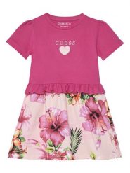 Guess Sukienka codzienna K6GK01 K6YW4 Różowy Regular Fit. Czerwone sukienki dziewczęce Guess, z aplikacjami, z bawełny, bez ramiączek, proste. Za 179.99 zł.