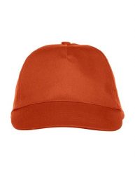 Clique Czapka Texas 5-panelowa z twillu, z zapięciem na rzep – blood orange. Brązowe czapki damskie CLIQUE, bez wzorów, z bawełny. Za 77.77 zł.