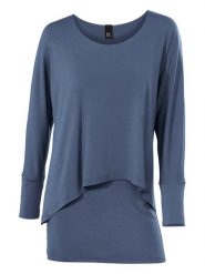 Heine Koszulka w kolorze niebieskim rozmiar: 46. Niebieskie bluzki damskie Heine, bez wzorów, bez kołnierzyka, bez ramiączek. Za 107.45 zł.