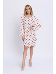 Marks & Spencer Sukienka w kolorze kremowo-różowym rozmiar: 47. Białe sukienki damskie Marks & Spencer, bez wzorów, z wiskozy, bez ramiączek. Za 48.39 zł.