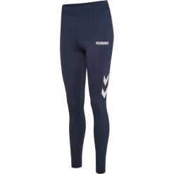 Damskie legginsy z wysokim stanem Hummel Legacy. Niebieskie legginsy damskie Hummel, bez wzorów. Za 136.50 zł.