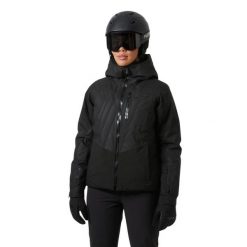 Damska kurtka narciarska Helly Hansen Valdisere 3.0. Czarne kurtki damskie Helly Hansen, na zimę, bez wzorów, bez kaptura. W wyprzedaży za 1,286.00 zł.