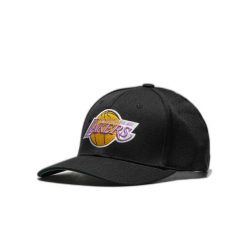 Czapka snapback klasyczna Los Angeles Lakers. Czarne czapki z daszkiem damskie Mitchell & Ness, bez wzorów. Za 197.00 zł.