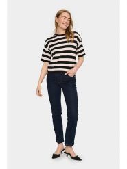 SAINT TROPEZ Sweter w kolorze czarno-beżowym rozmiar: S. Brązowe swetry klasyczne damskie Saint Tropez, s, z wiskozy, bez kołnierzyka. Za 100.99 zł.