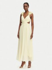 Morgan Sukienka wieczorowa 251-RISSAL Żółty Regular Fit. Żółte sukienki damskie Morgan, bez wzorów, z syntetyku, wizytowe, bez ramiączek. Za 549.99 zł.