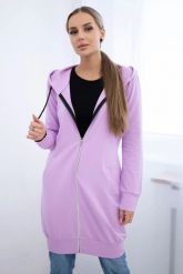 Bluza sukienkowa z kapturem fioletowa. Fioletowe bluzy damskie KESI, l, bez wzorów, z bawełny, z kapturem. Za 234.40 zł.