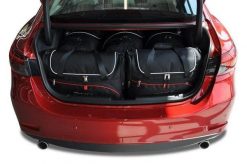 Torby Do Bagażnika Mazda 6 Limousine 2012-2024 5Szt Kjust. Czarne torby podróżne KJUST, bez wzorów, z kauczuku. Za 1,624.00 zł.
