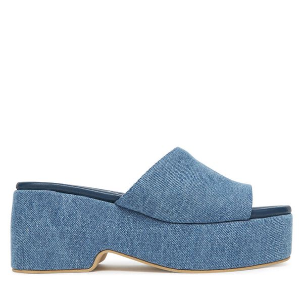 Klapki Pollini. Niebieskie klapki damskie Pollini, bez wzorów, bez obcasa, bez zapięcia. Za 1,469.00 zł.